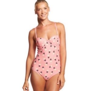 New Kate Spade Pineapple Swimsuit size Medium